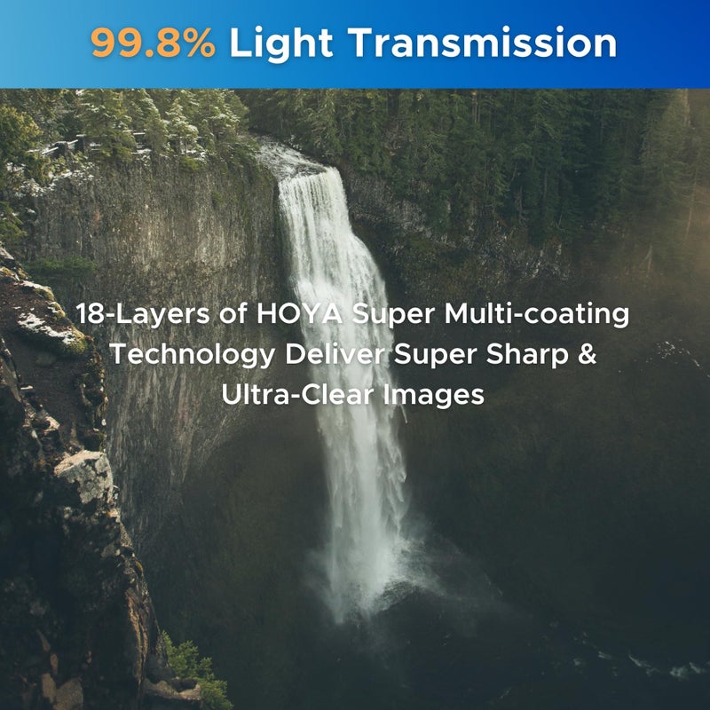 Hoya EVO Antistatic 82mm Filter â€” Premium Optical Glass w/ 16-Layer SMC Lens Protector for 99.8% Light Transmission, 3mm Thick, Dust & Scratch-Resistant, Water Repellent for Clear Image Quality - Image 2